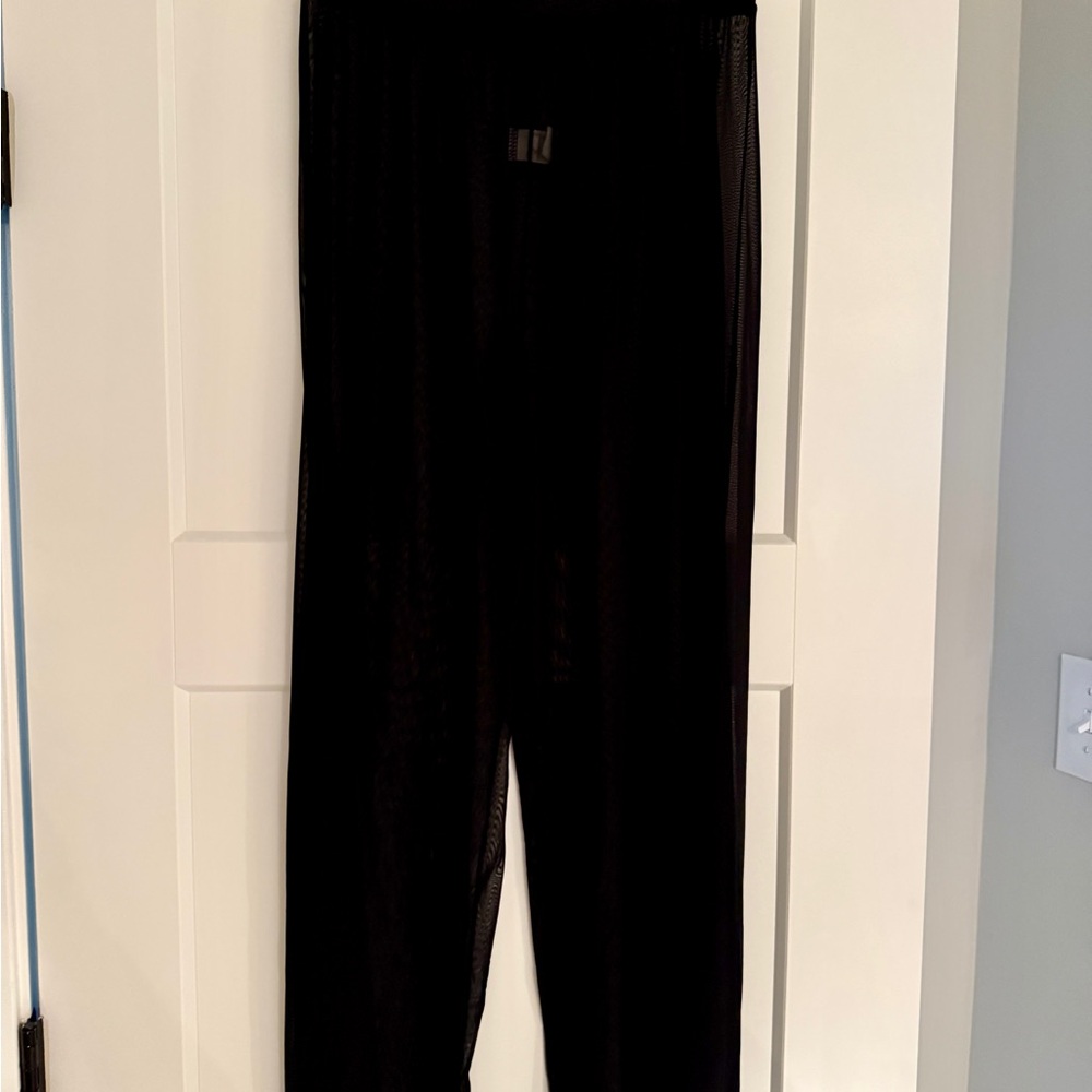 Black Sheer Pants - Beach Cover Up